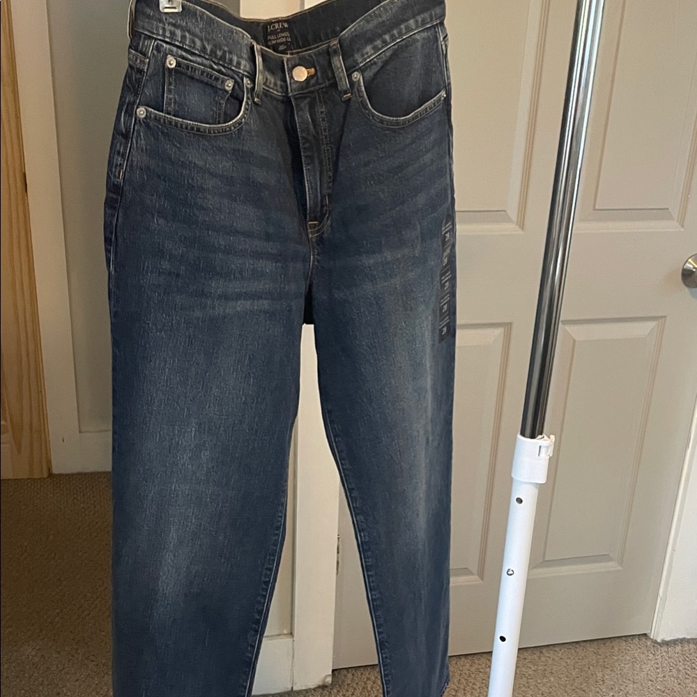 J. Crew Factory Dark Blue Flare & Wide Leg Jeans